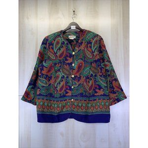 Vintage 1980-90s Tracy Richards Petites USA Made Womens Blouse Size 20-11023